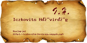 Iczkovits Hóvirág névjegykártya